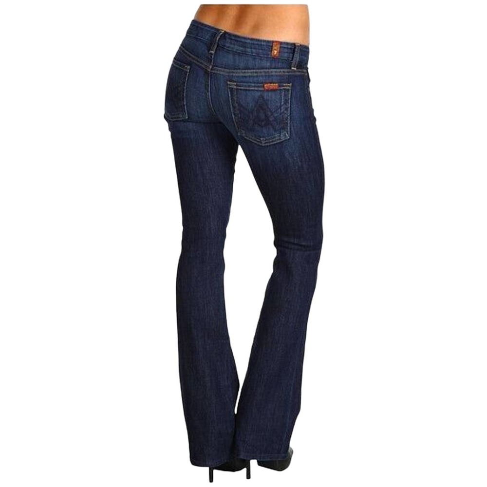 💕7 FOR ALL MANKIND 'A' POCKET Low Rise Flare Trouser Leg Jeans Size 28